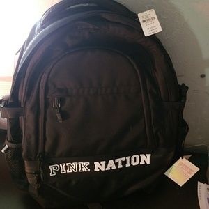 Black PINK collegiate backpack
