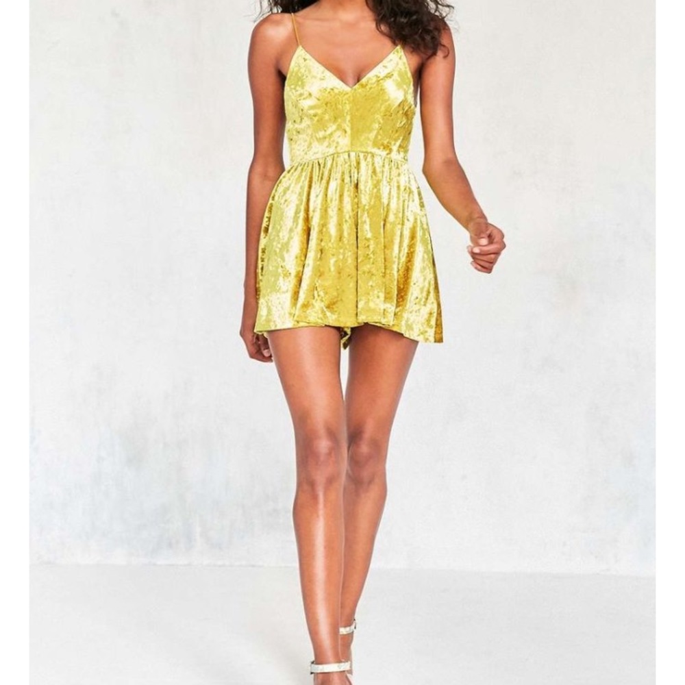 NWOT SILENCE+NOISE VELVET PLAYSUIT