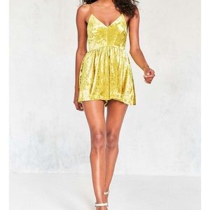 NWOT SILENCE+NOISE VELVET PLAYSUIT