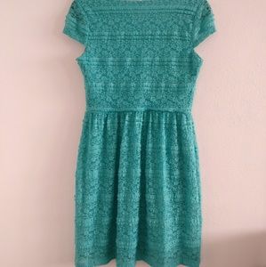 Green lace dress