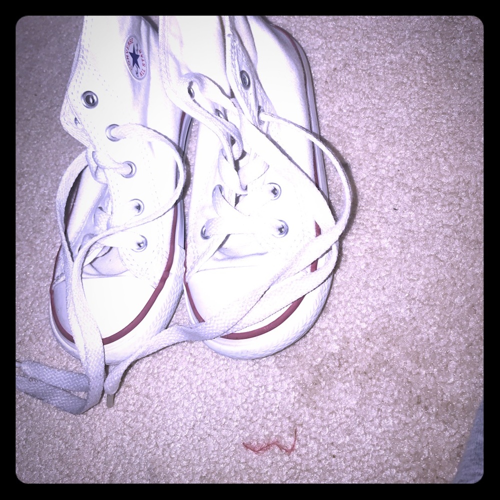 Children's white converse 9