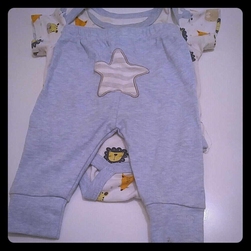 Infant cute star on bottom set