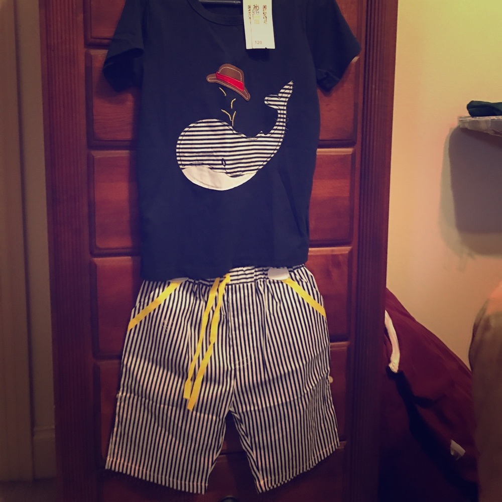 Boys nautical short set