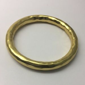 Stephanie Kantis Nugget Round Gold Plate Bangle