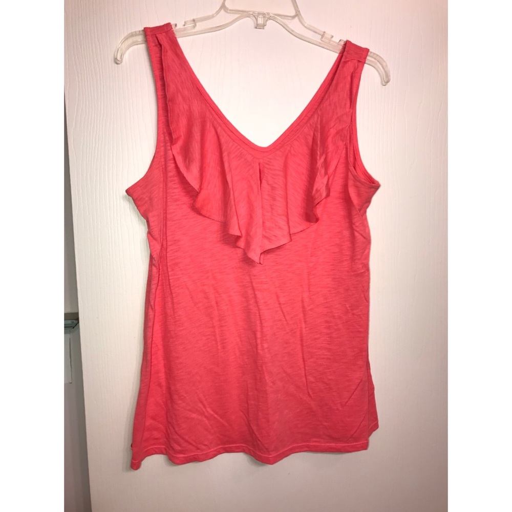 Lilly Pulitzer Coral ruffle tank top NWOT