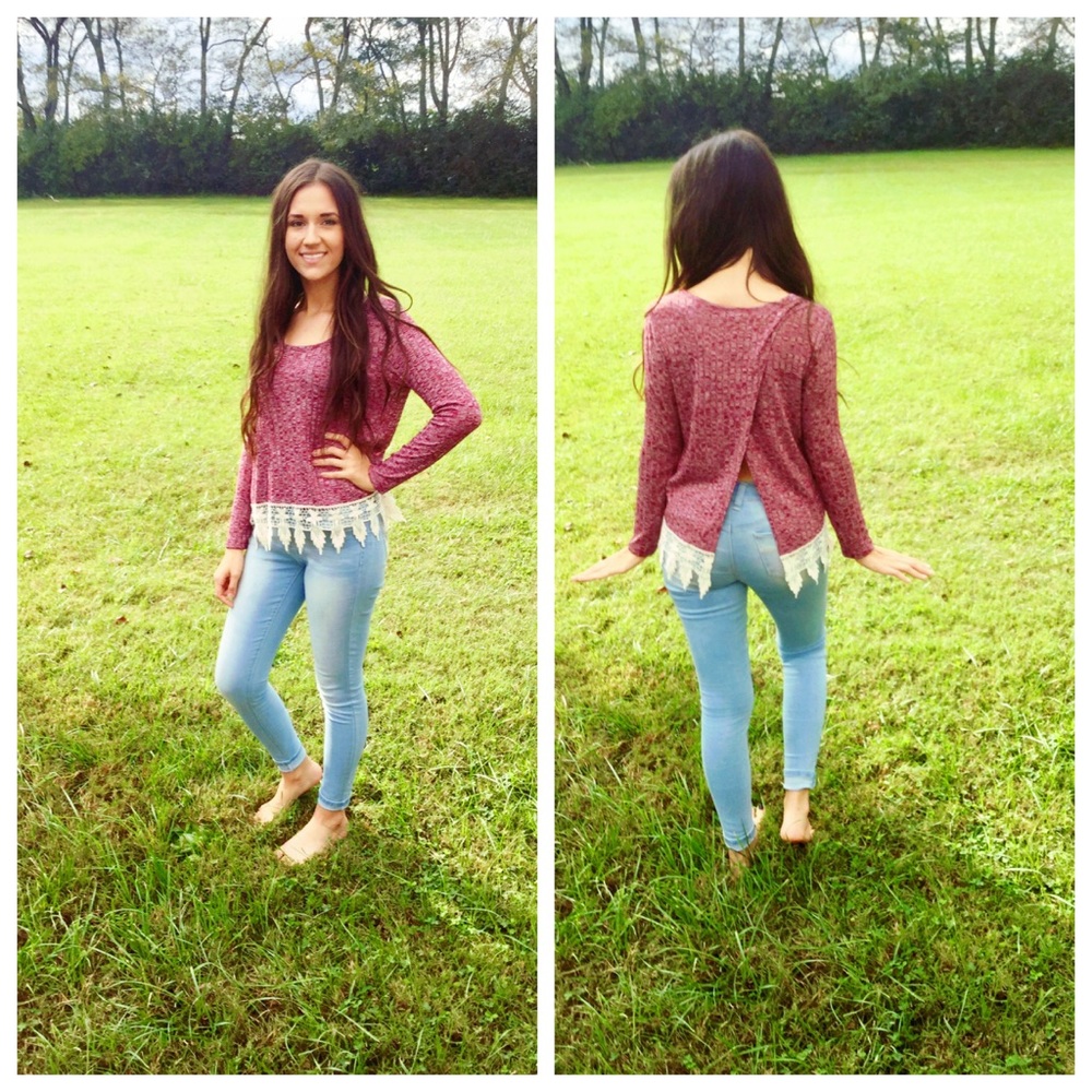 ❌❌ SOLD: Fall Blouse with Split Back