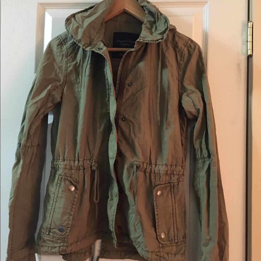 American Eagle Olive Military-style jacket. Small!