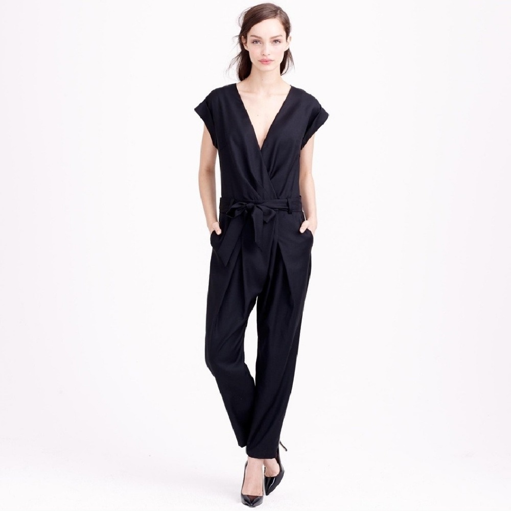J Crew Collection Tropical Wool Jumpsuit