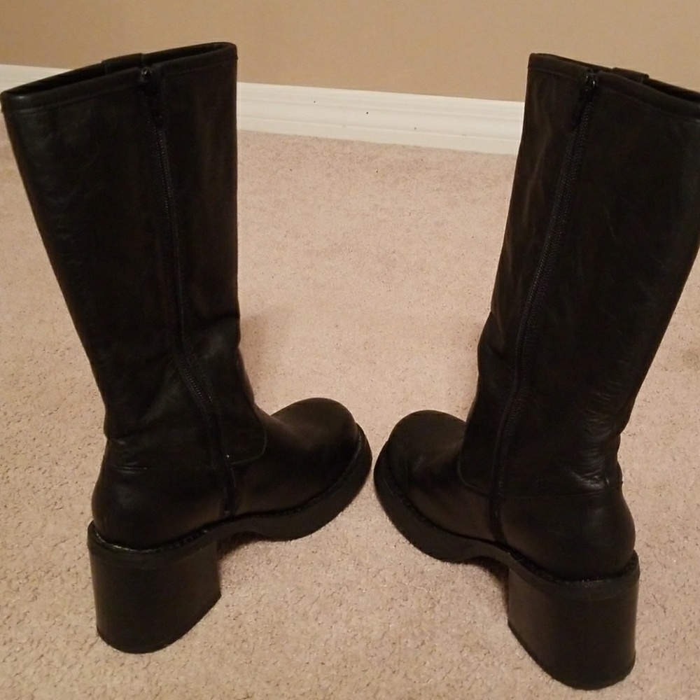 Candie's "Big Daddy" Black Leather Boots