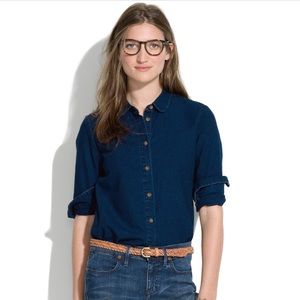 Madewell Indigo Denim Collared Shirt