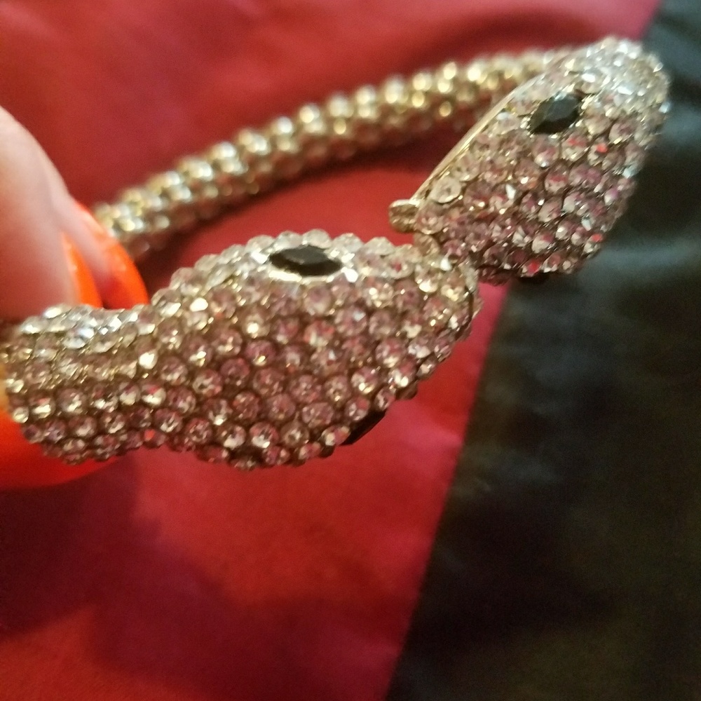Rhinestone snake bracelet