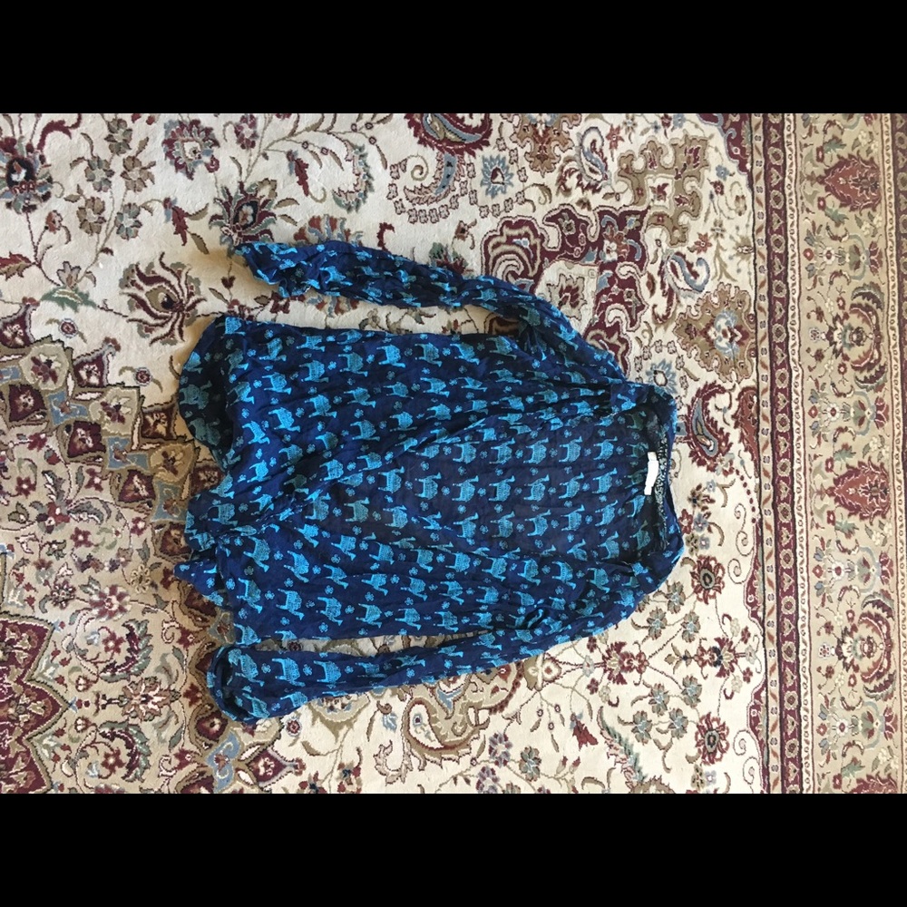 Camel Print Button Down