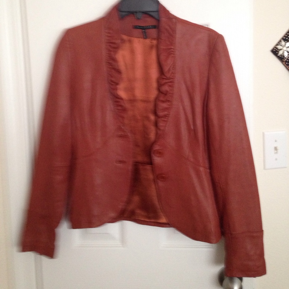 Genuine Burgundy/Brown Leather Jacket