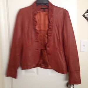 Genuine Burgundy/Brown Leather Jacket