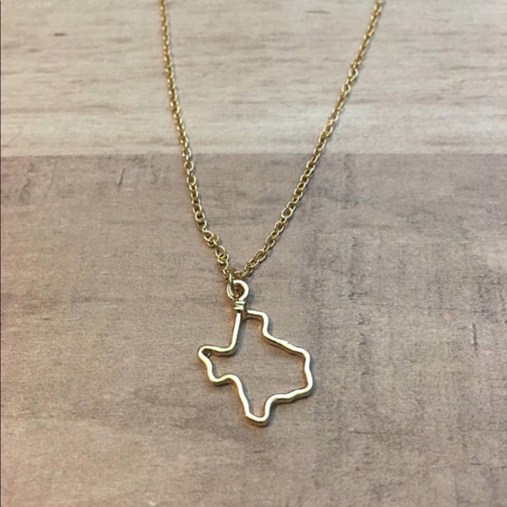 Tiny Texas State TX Necklace Minimalist