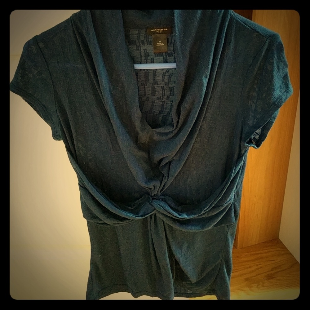 Ann taylor slub cowl neck blouse