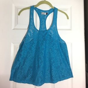 Blue Mesh Tanktop