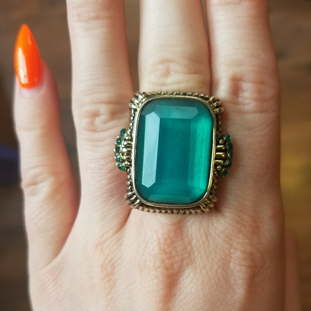 Blue gem cocktail ring