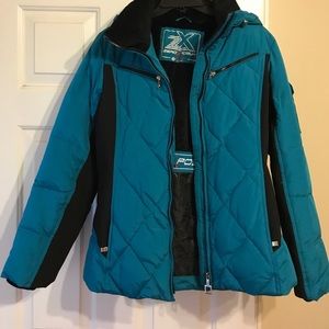 Blue and black winter jacket/coat