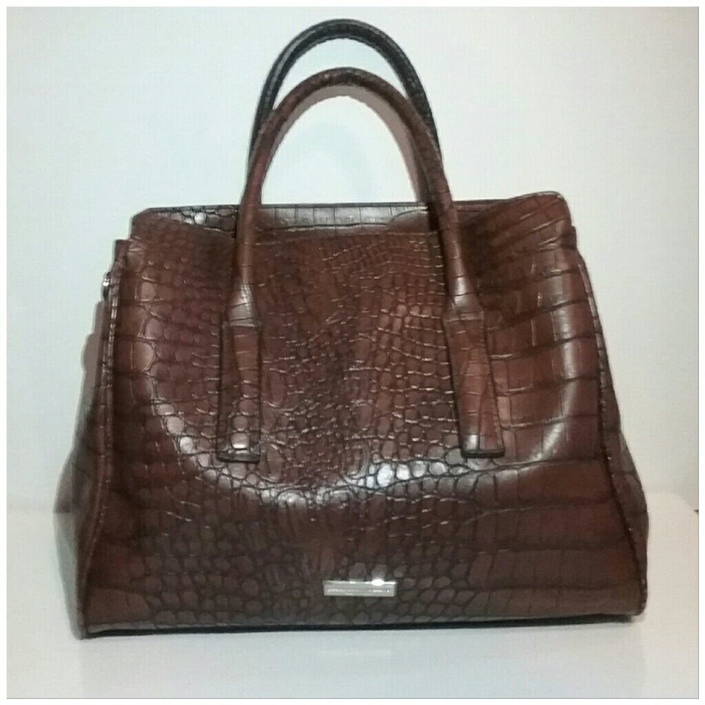 RESERVED Christian Siriano Mahogany Croc Tote