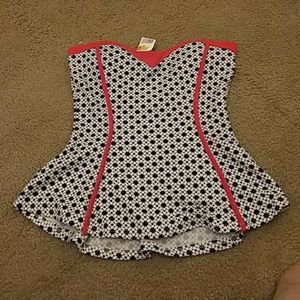 Sexy peplum top! NWT! XL