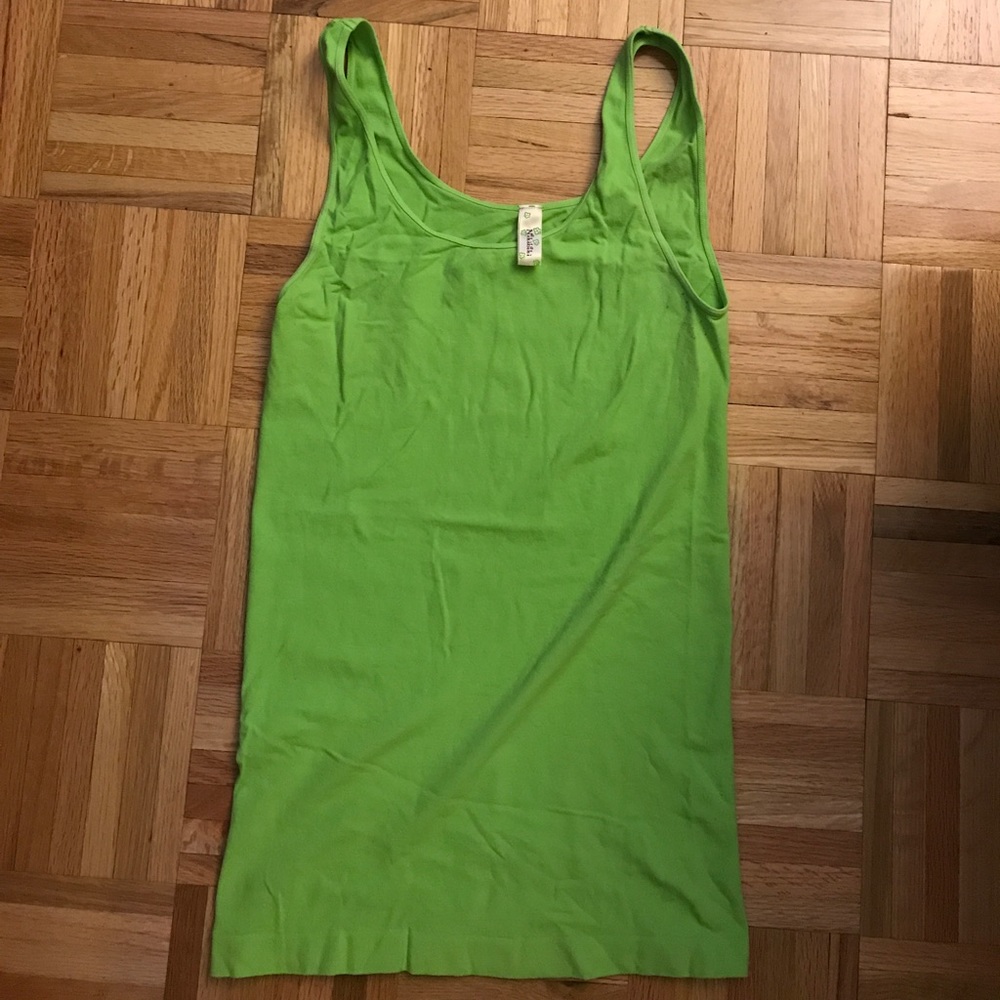 Neon green nikibiki stretch tank top