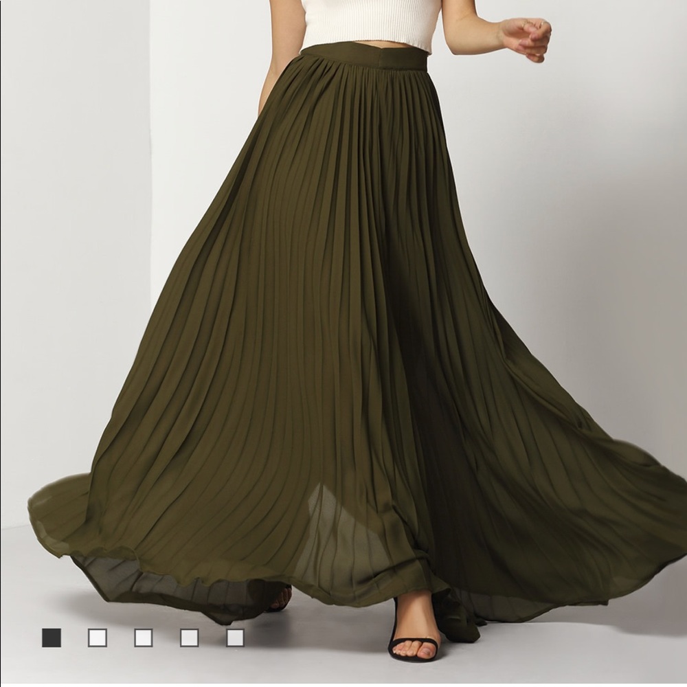 Olive Green Maxi Skirt
