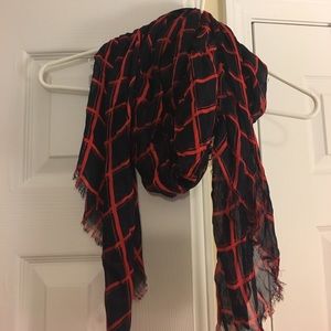 Brand new! Adorable Limited navy/red plaid scarf!