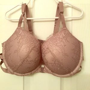 Lace front close bra