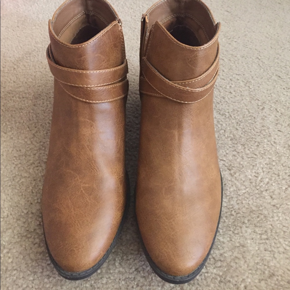 Lauren Conrad Brown Ankle Booties