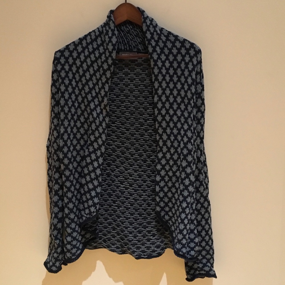 Shawl collar open cardigan