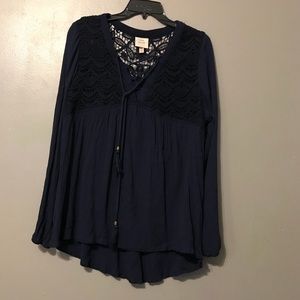 Knox Rose Navy Blue Blouse