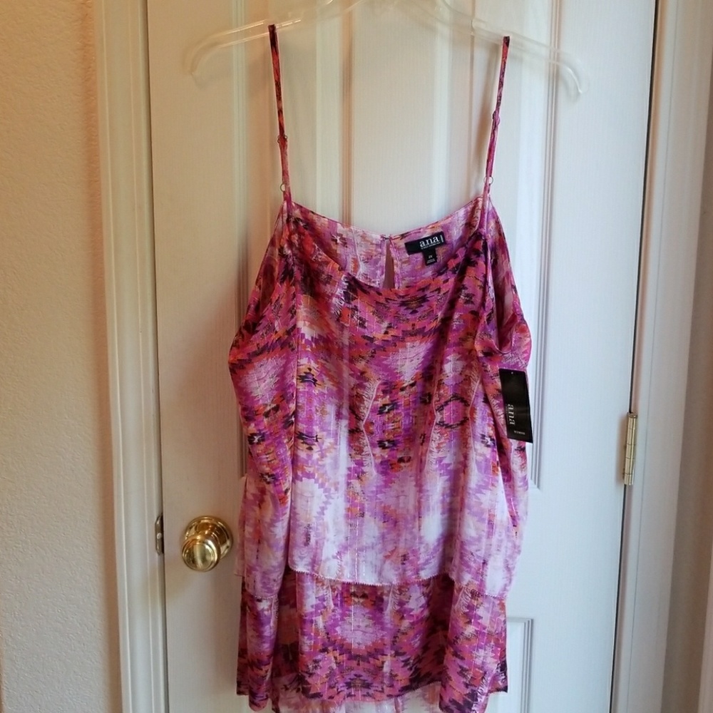 NWT ANA SLEEVELESS LAYER BLOUSE SZ 2X