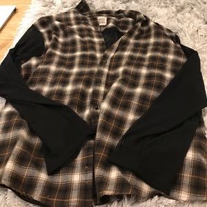 LF plaid and mesh flannel