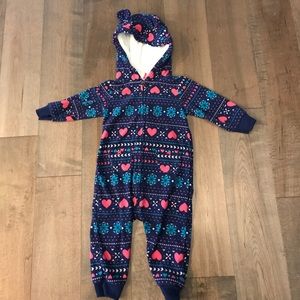 Carters super soft fleece onesie with bear ears