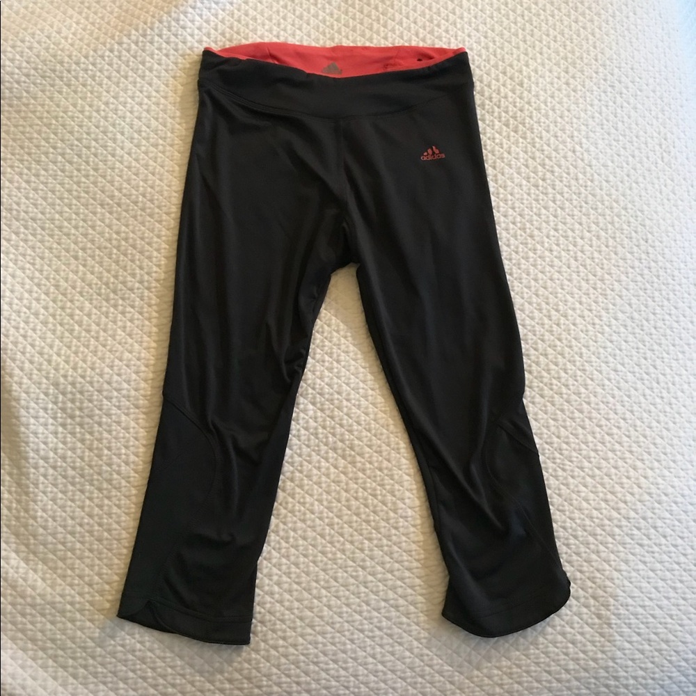 Adidas cropped dark gray leggings
