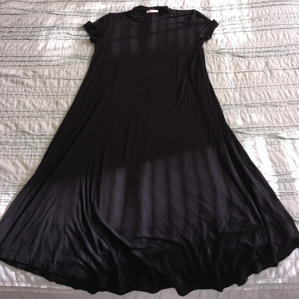 Mock neck midi dress