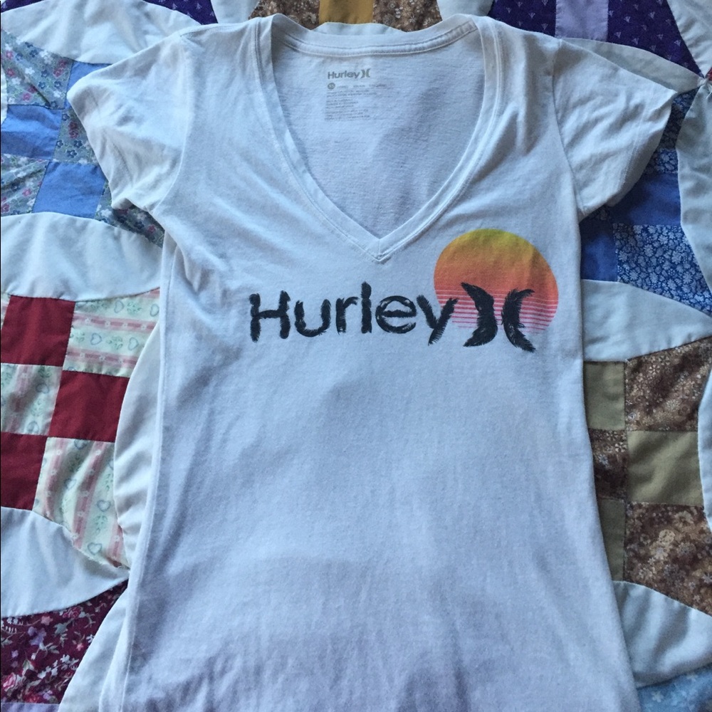 White V-neck