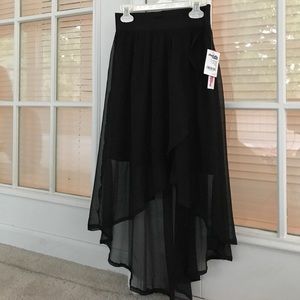 Black highwaisted hi-lo skirt from Charlotte Russe