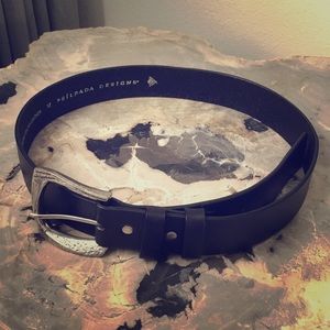 Silpada Black Leather Belt