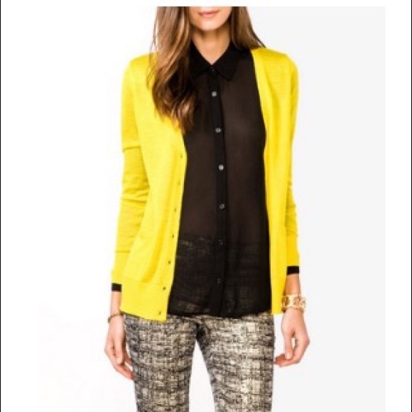 Forever 21 Sweaters - Yellow Cardigan