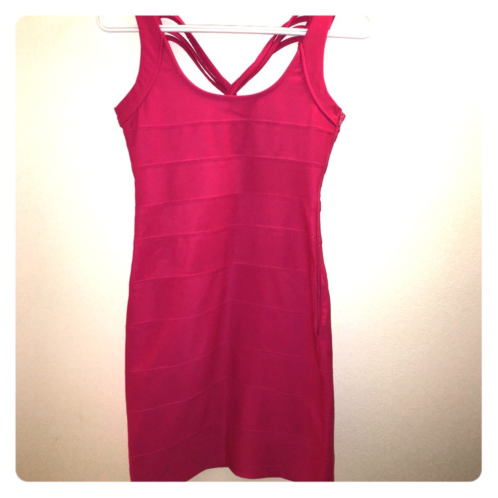 Sexy Bodycon Dress in Fuchsia