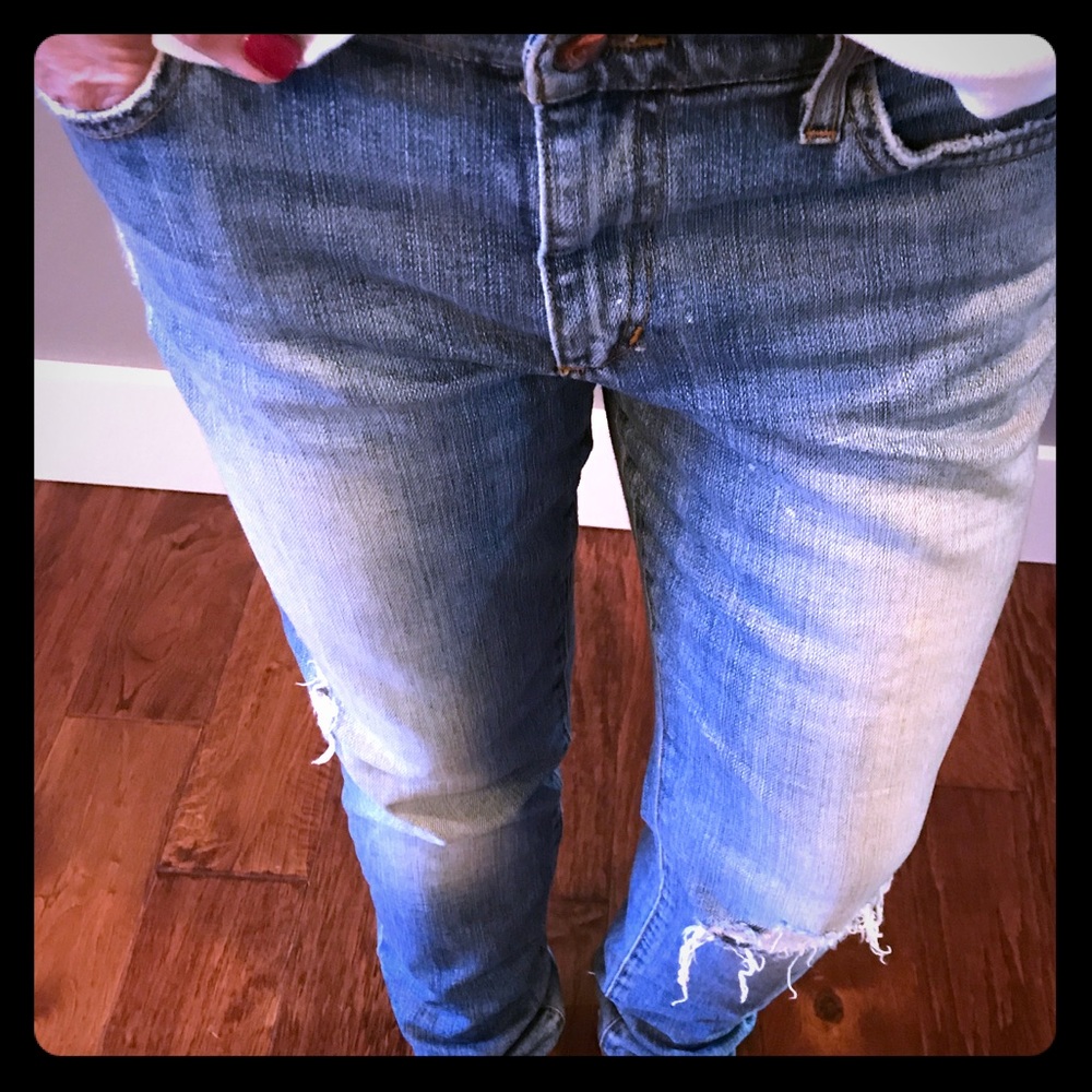 Joe's Jeans Vintage Reserve 1827 distressed jeans.
