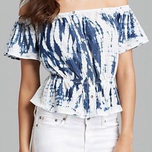 Guess off the shoulder tie dye top