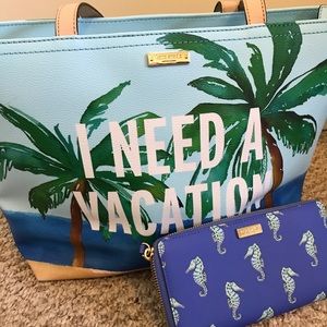 Kate Spade Vacation Francis & Matching Wallet