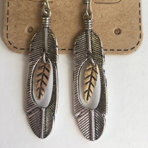 Feather Drop Earrings