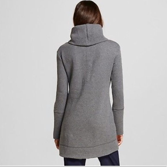 Heather Funnel Cotton Sweater - Picture 2 of 3