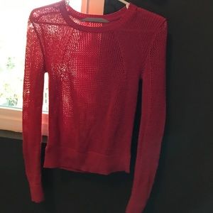Athleta Red Long Sleeve Sweater