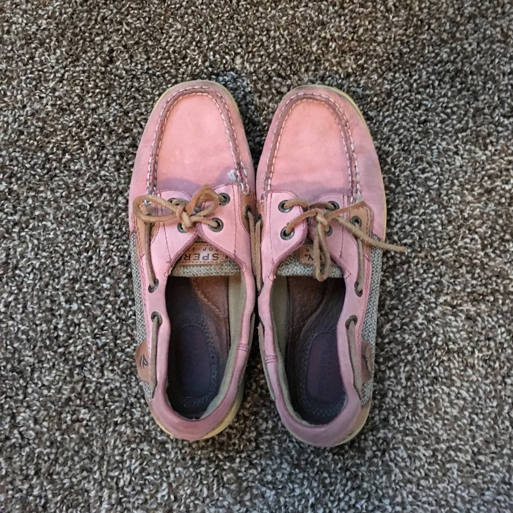 Pink Suade Sperry Topsiders