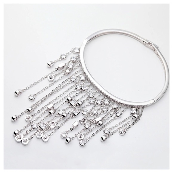 Swarovski Crystal Dangle Fringe Bracelet - Picture 4 of 6